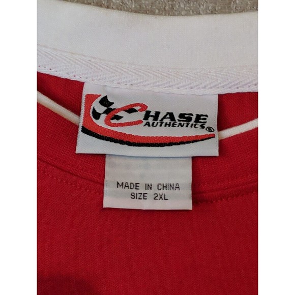 Chase Authentic Nascar Men's Shirt Red & White 2XL Cotton Kasey Kahne - Picture 3 of 12